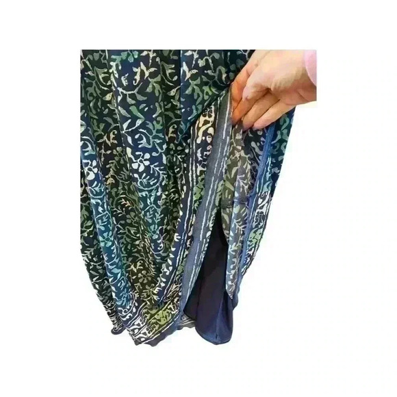 NWT WOMENS MAX STUDIO BLUE HALTER NECK SUMMER DRESS SIZE XL MSRP $118. - Picture 3 of 11